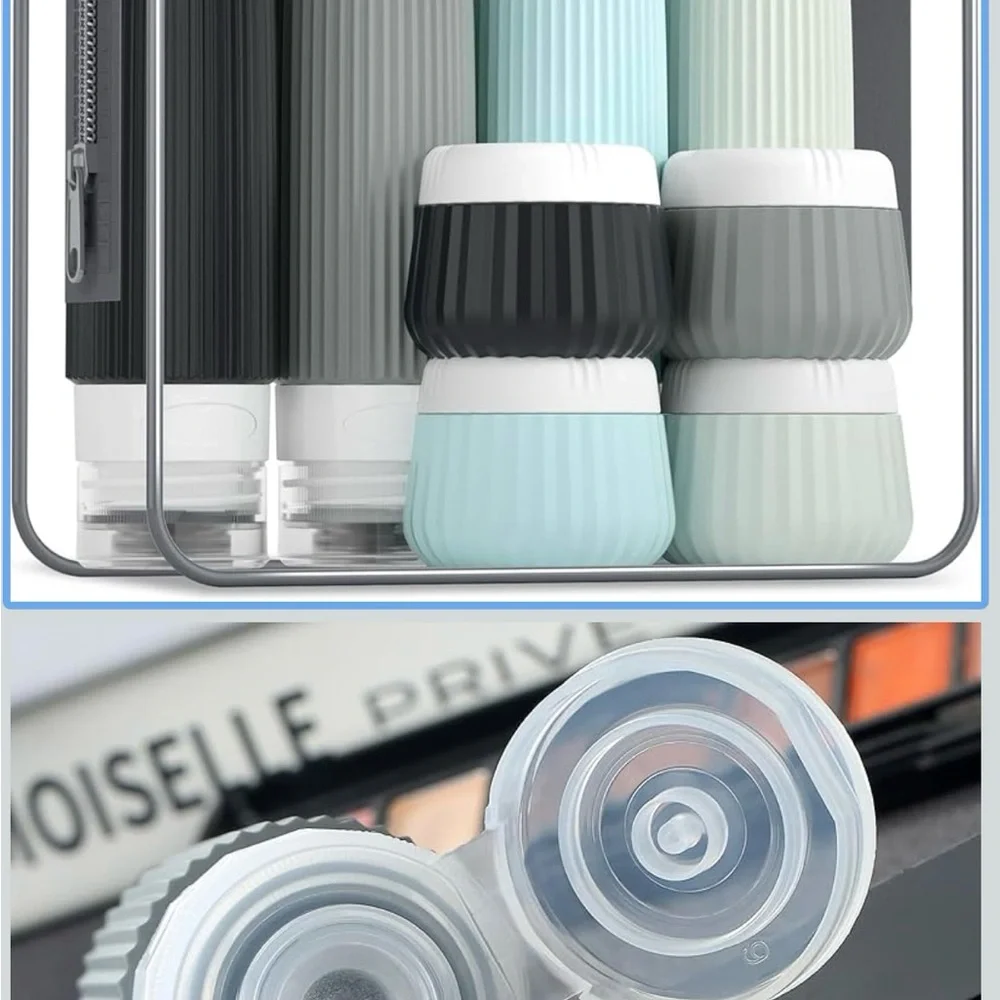 Travel Bottle Set with Clear Case
